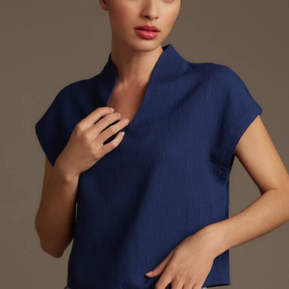 NWT Anthropologie Maeve blue Blouse/Top